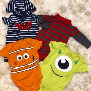 3-9 Months Baby Boy Onesie Bundle *Disney*